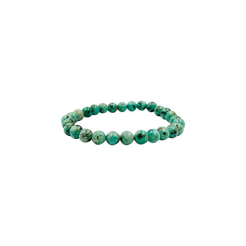 Bracelet Perles Jaspe Impérial Et Turquoise Sur Mesure Fait Main - Neuf